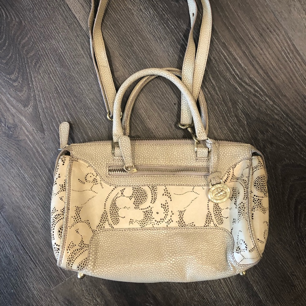 Brahmin Unique Perforated Pattern Genuine Leather… - image 1